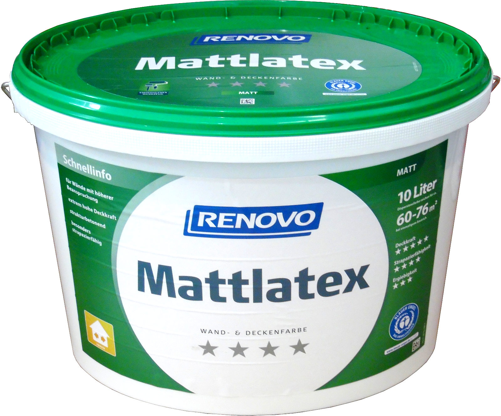 10L Renovo Latexfarbe Weiß Matt