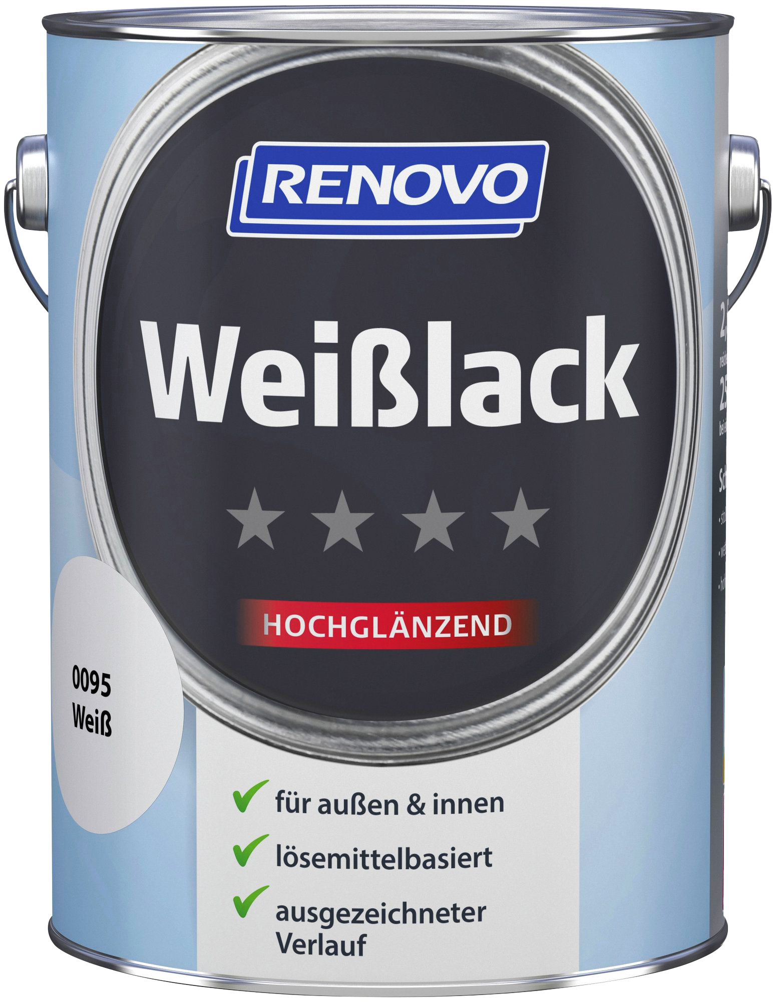 2,5ltr Renovo Weisslack hochglänzend