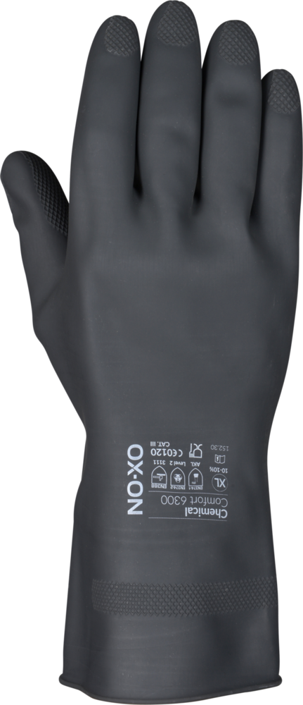 OX-ON Chemikalienschutzhandschuhe schwarz Kategorie III Größenauswahl