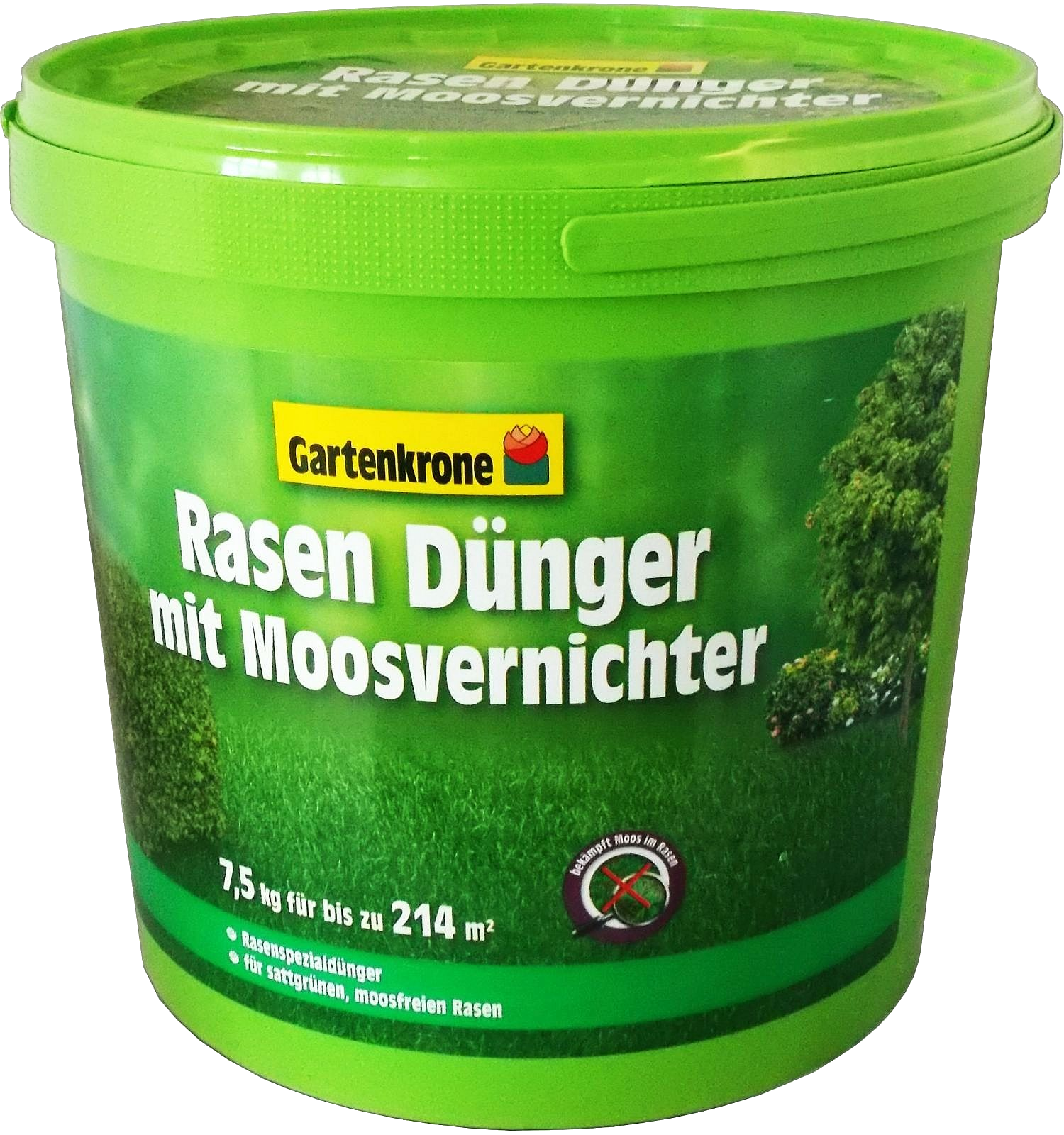 7,5kg Gartenkrone Rasen Dünger mit Moosvernichter
