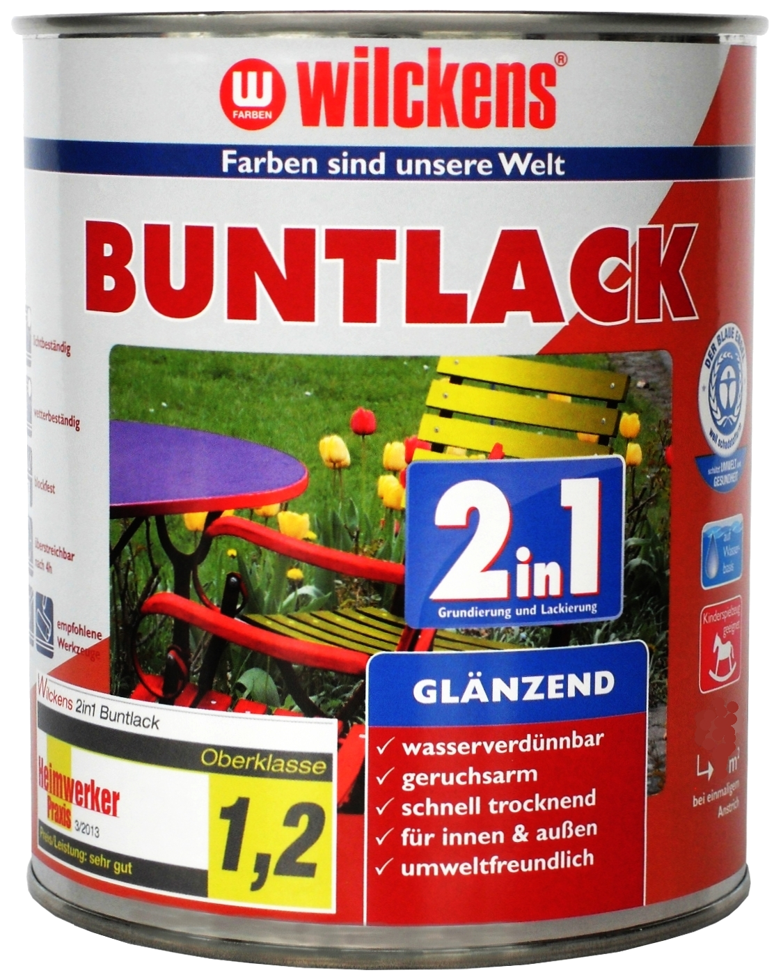 375ml Wilckens 2in1 Buntlack silbergrau 7001 glänzend