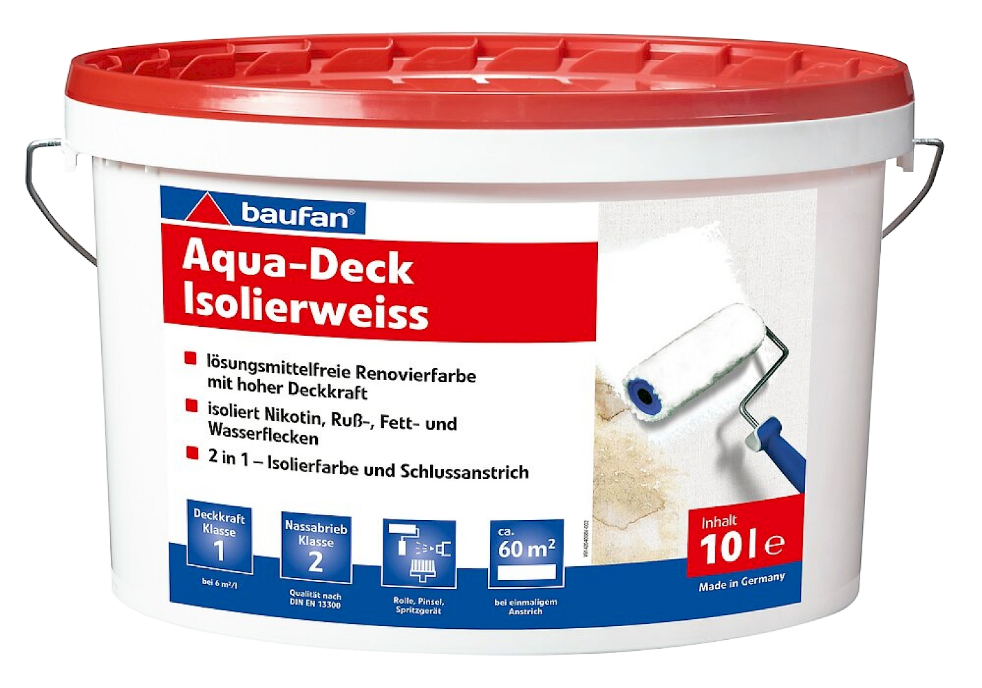 10 Liter BAUFAN Aqua-Deck Isolierweiss E.L.F.