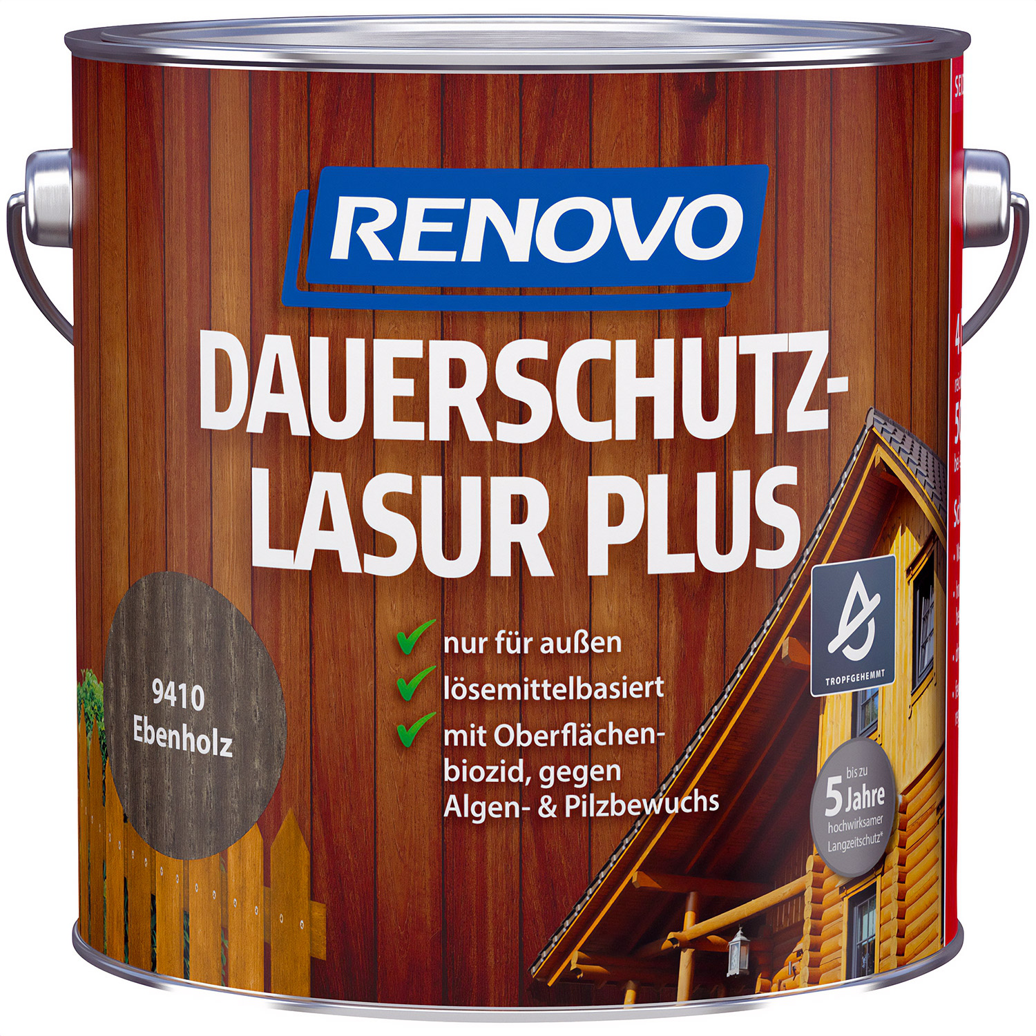 4L Renovo Dauerschutzlasur PLUS Nr.9410 Ebenholz
