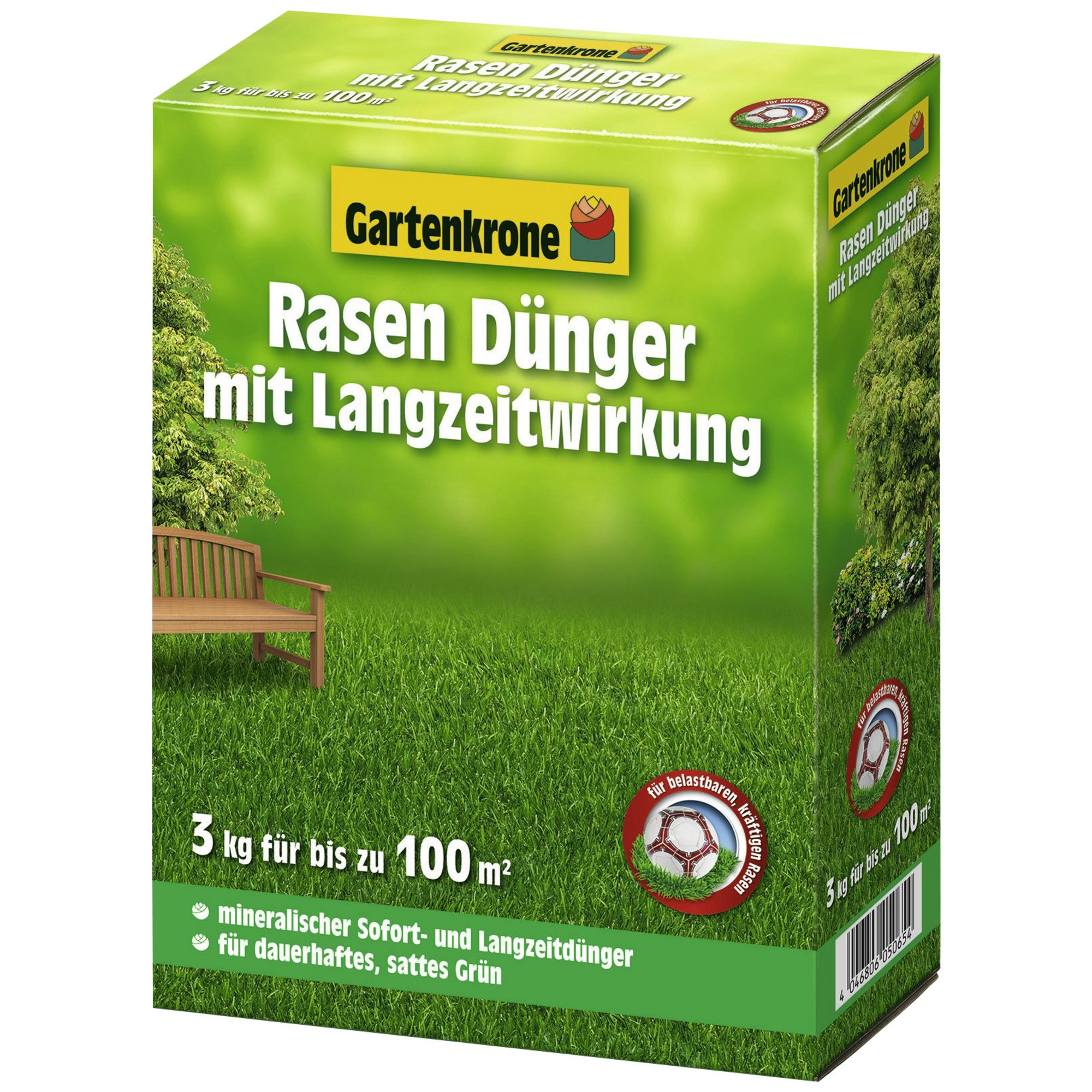 3kg Gartenkrone Rasendünger mit Langzeitwirkung