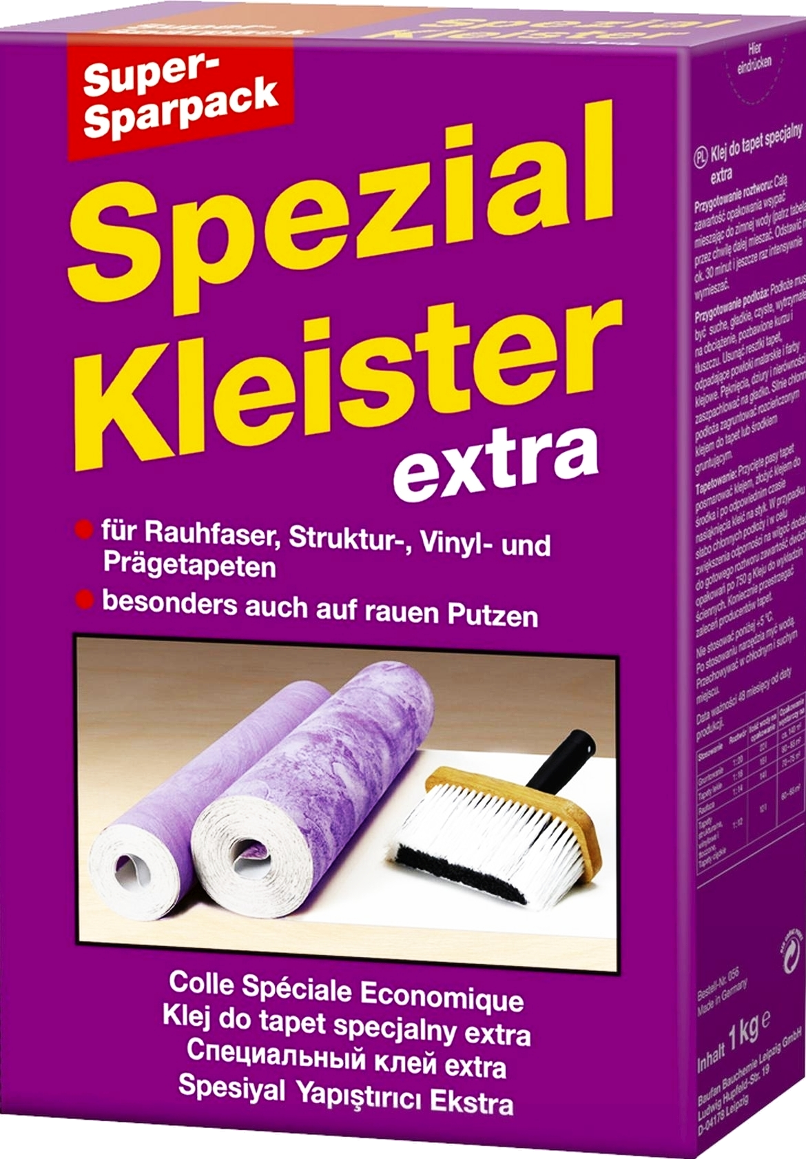 1,0 Kilogramm extra Spezialkleister Sparpack lila