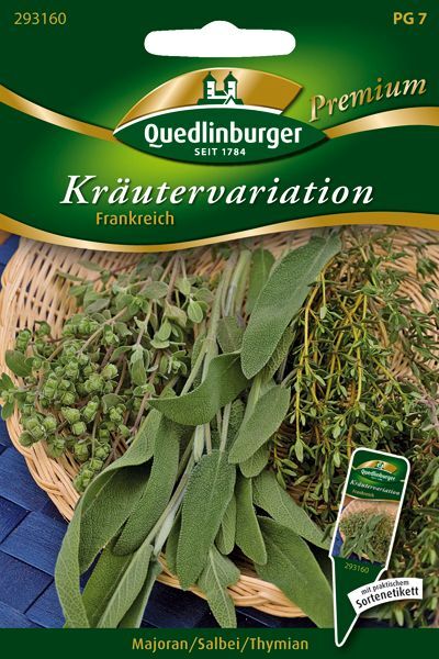 Kräutervariation Frankreich Majoran, Salbei, Thymian