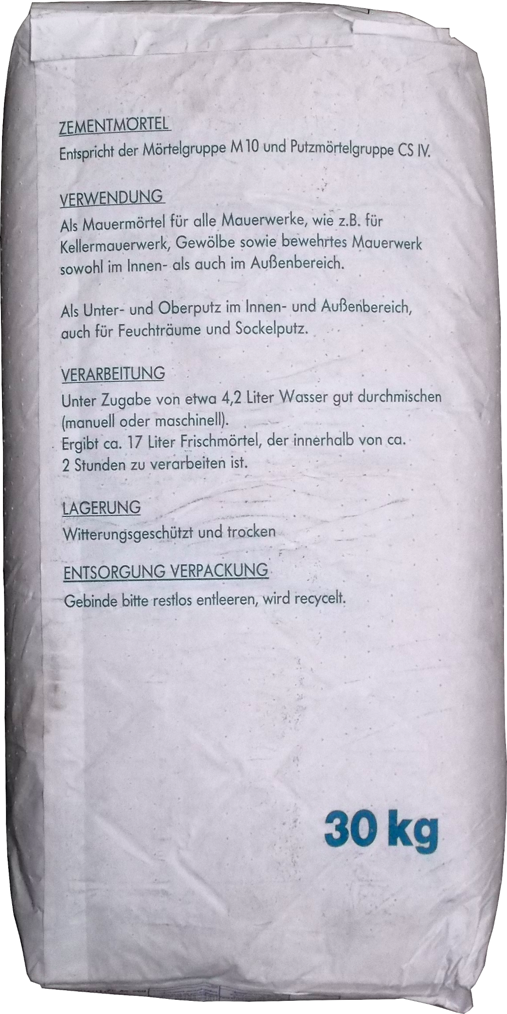 30kg Zementmörtel Neutral