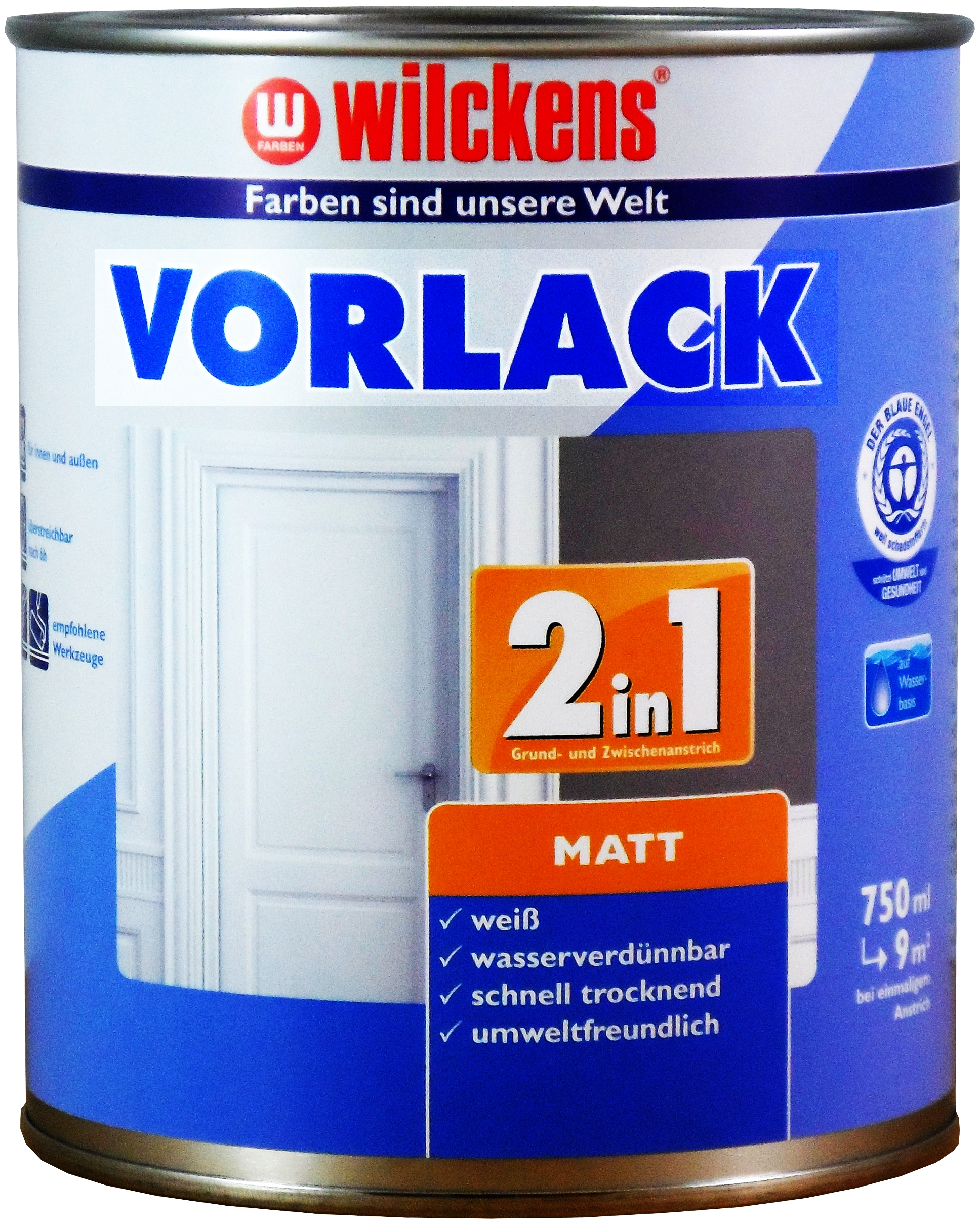 375ml Wilckens 2in1 Vorlack matt weiß