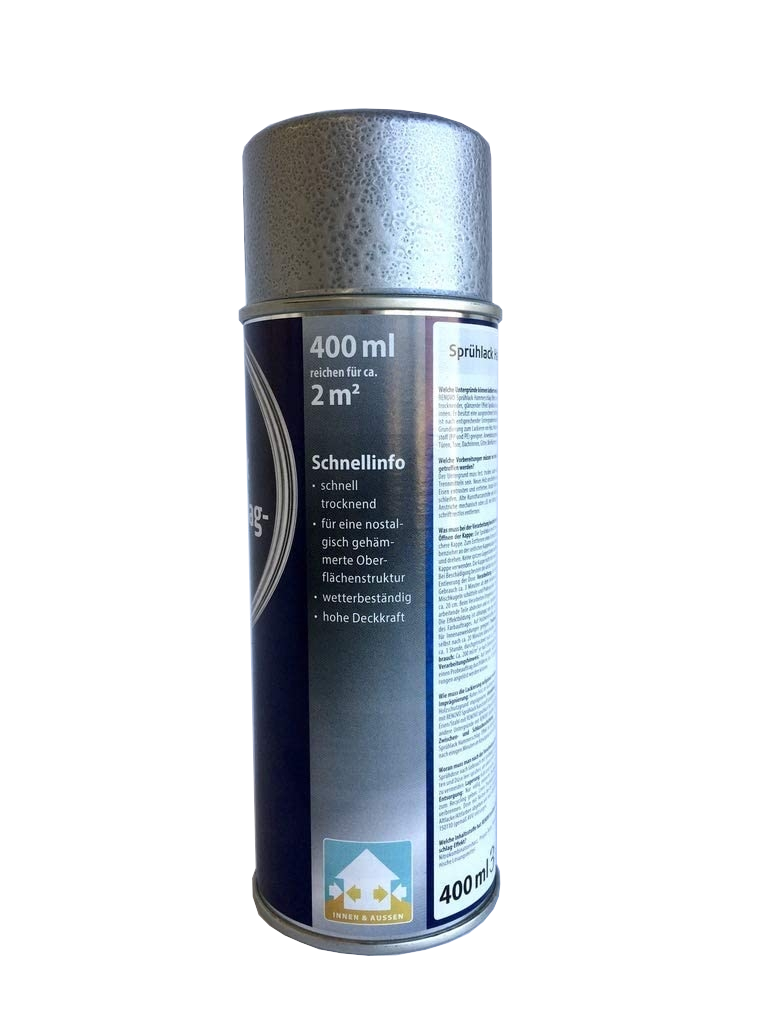 400ml Renovo Sprühlack Hammerschlag Silber