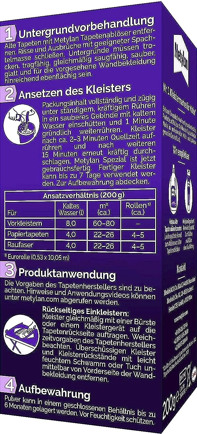 10x 200g Henkel Metylan Spezial - Kleister