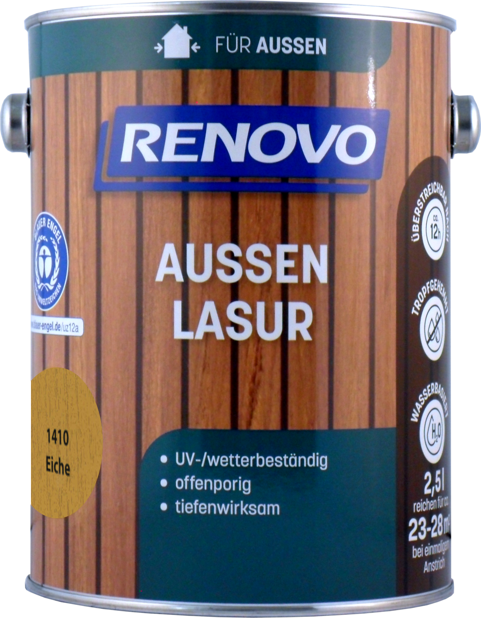 2,5L Renovo Wetterlasur wb. Nr.1410 Eiche