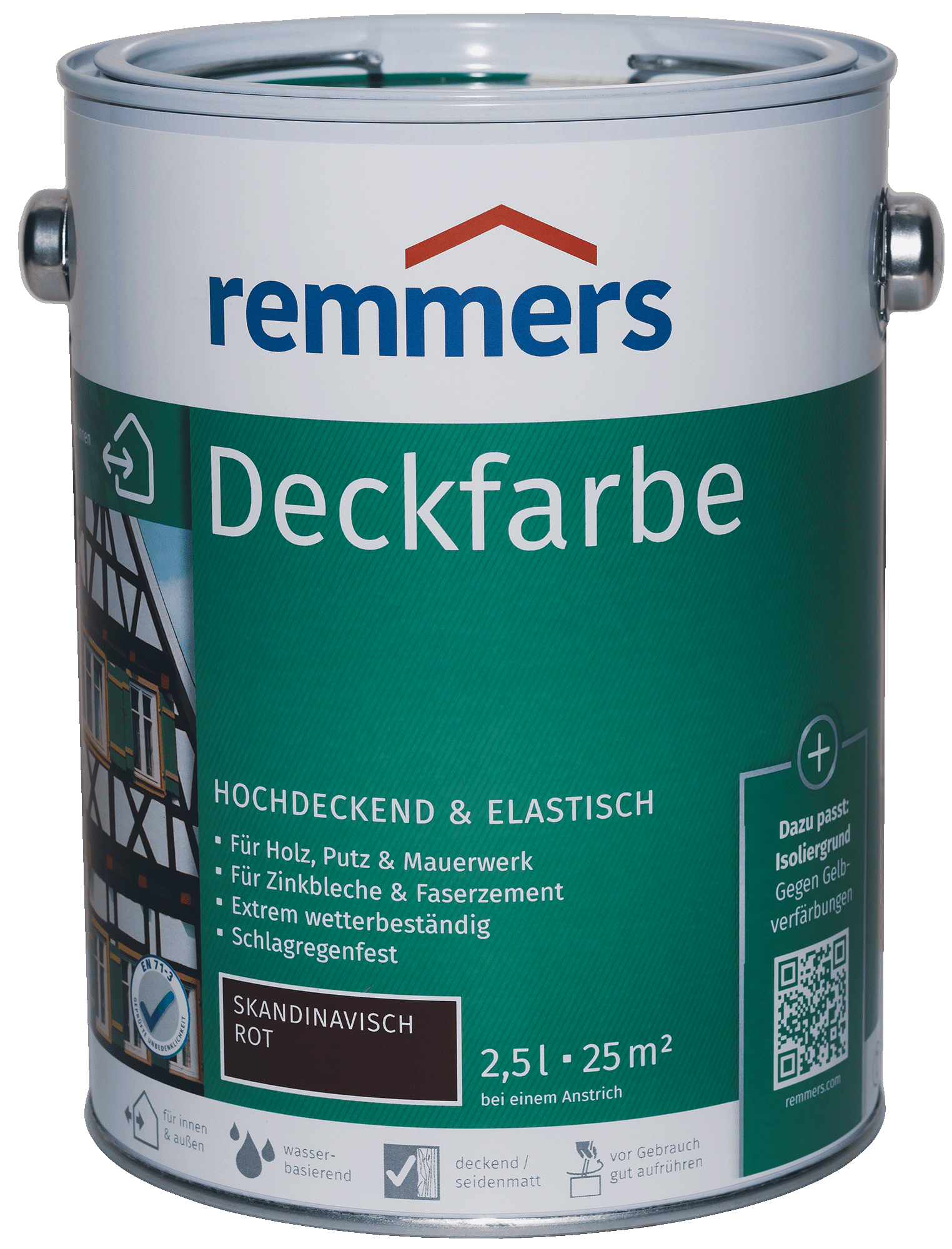 2,5L Remmers Deckfarbe Skandinavish Rot