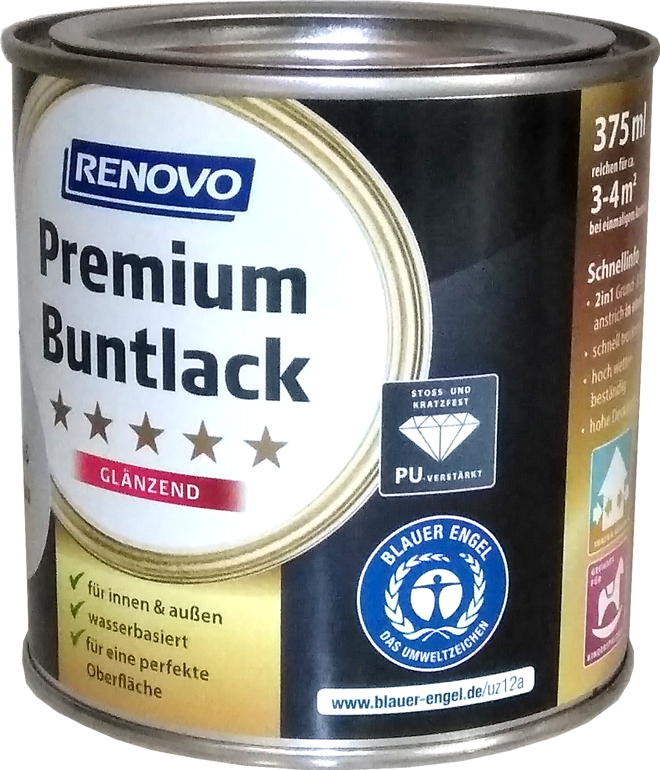 375ml Renovo Premium Buntlack glänzend RAL7016 Anthrazitgrau