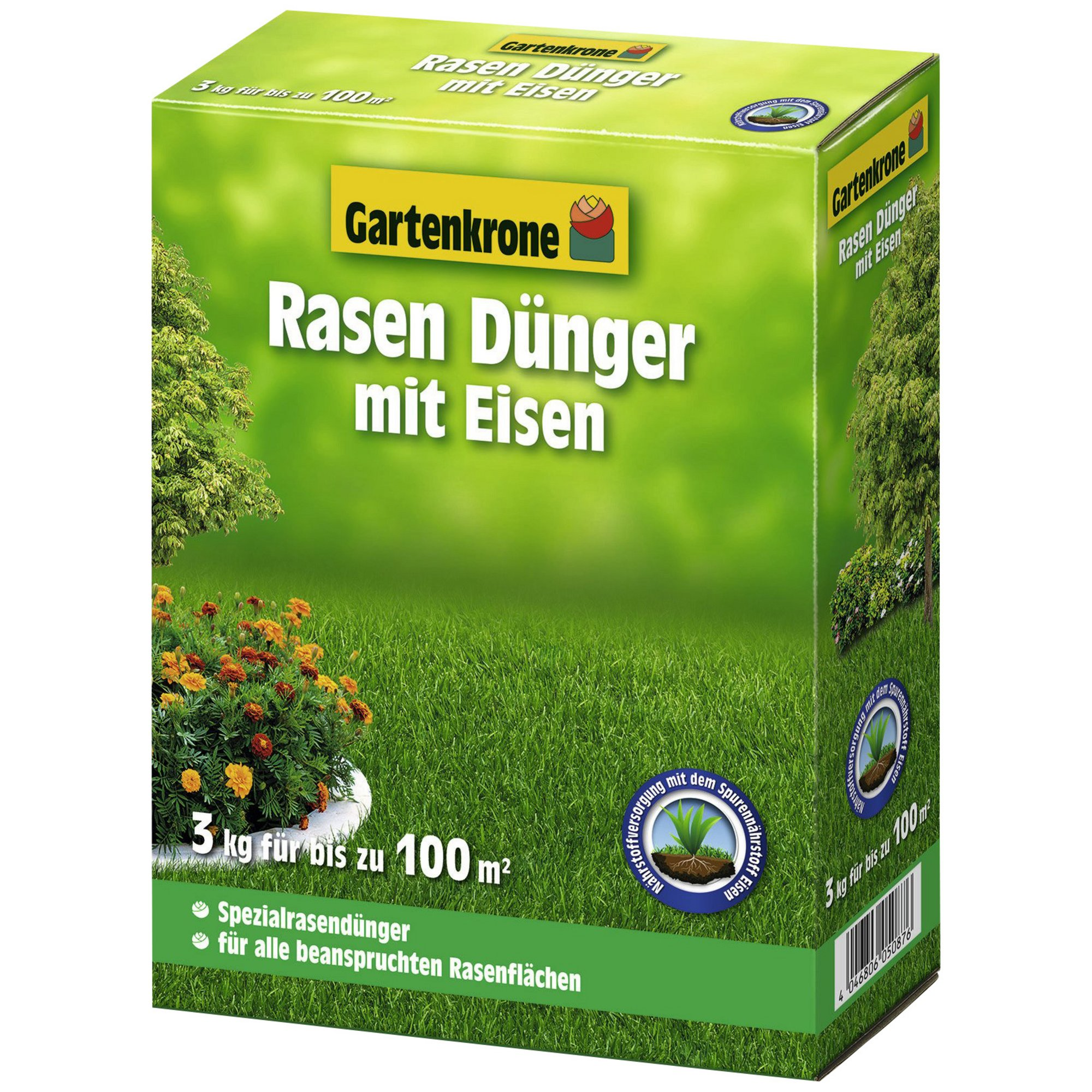 3kg Gartenkrone Rasendünger mit Eisen