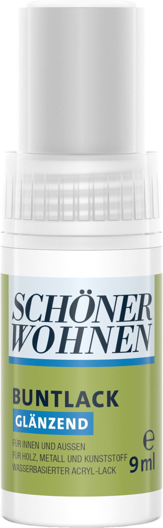 9ml Schöner Wohnen Home Lackstift glänzend, RAL 9010 Reinweiß