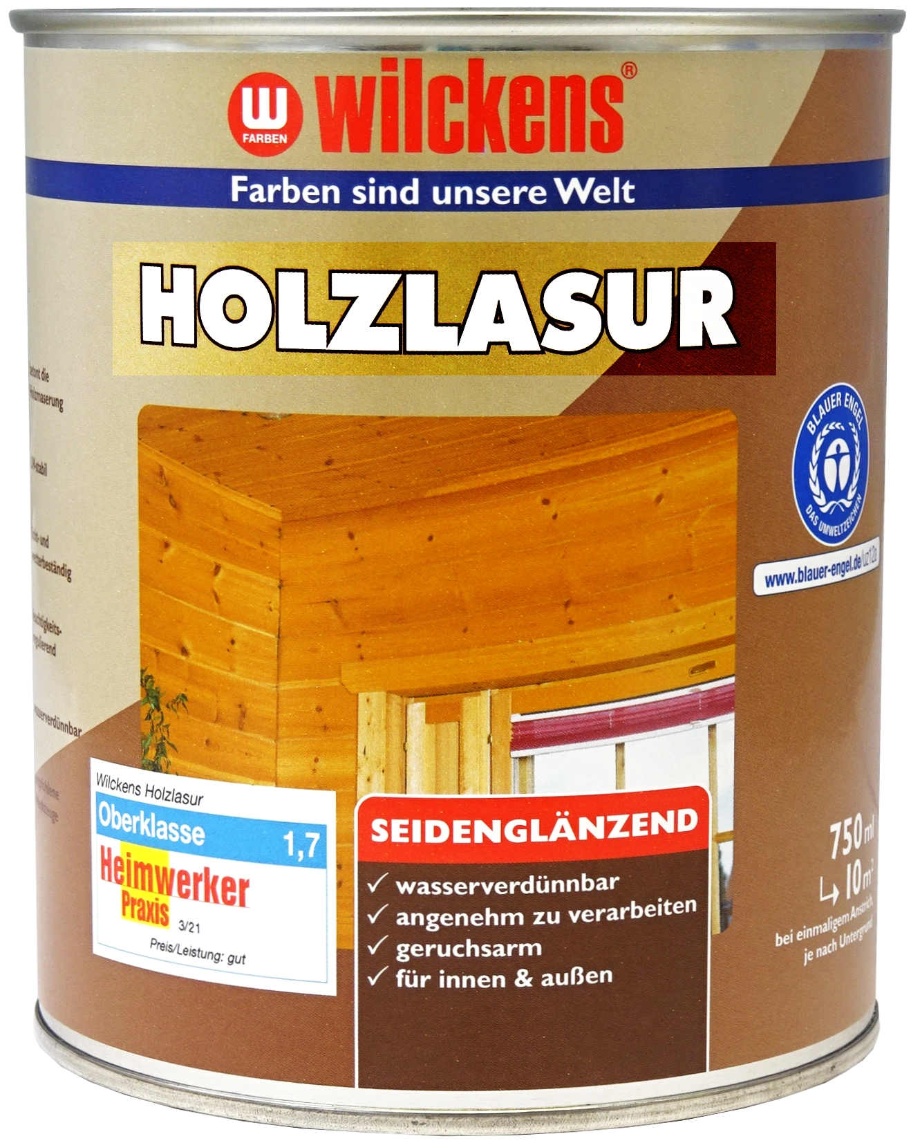 750ml WILCKENS Holzlasur LF silbergrau