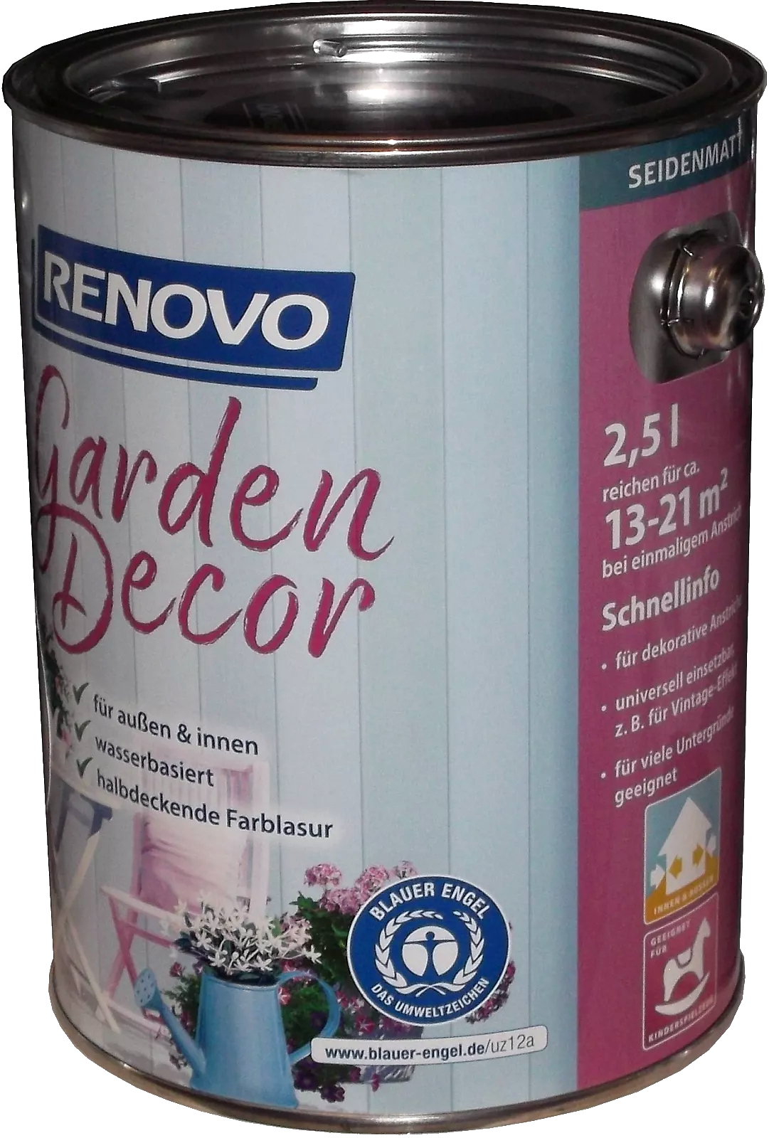 2,5L Renovo Garden Decor Farblasur Natural Stone