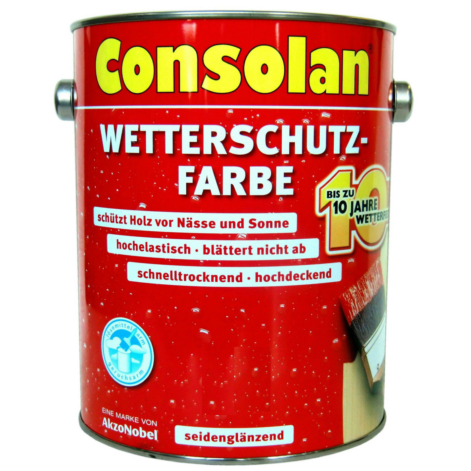 2,5L Consolan Wetterschutzfarbe Schwarz (209)
