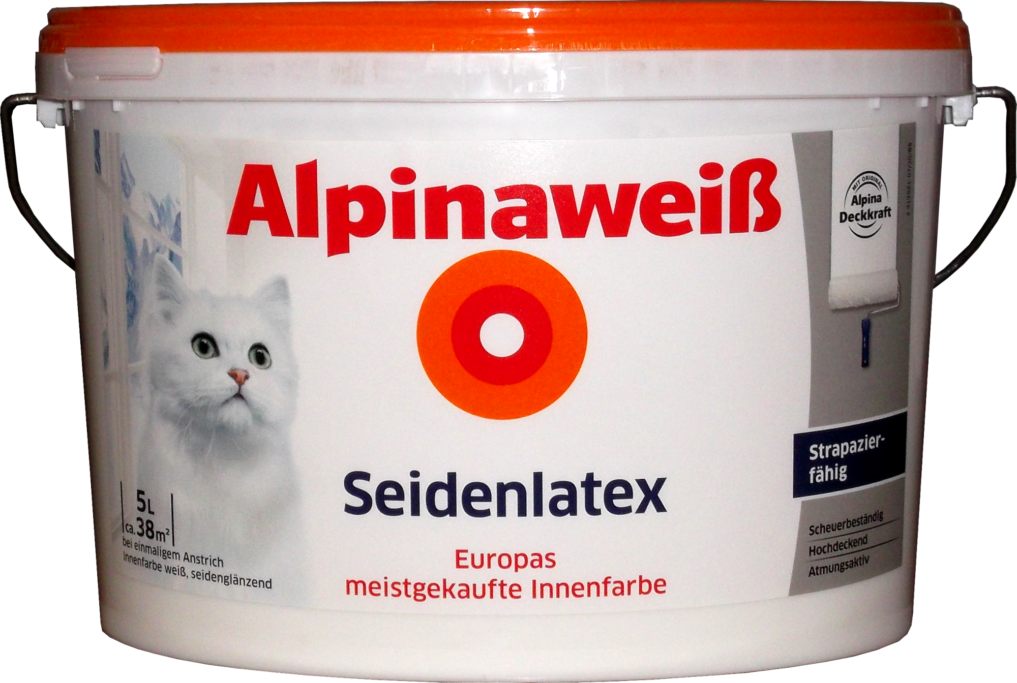 5L Alpina Seidenlatex Alpinaweiß Seidenglänzend
