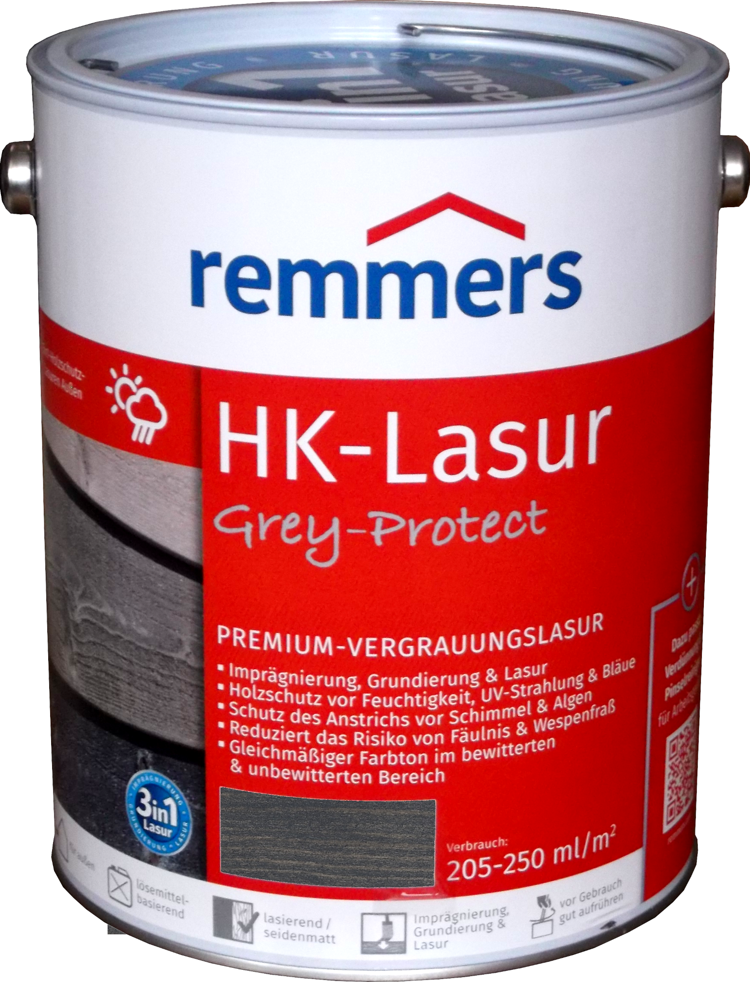 5L Remmers HK Lasur Anthrazitgrau Grey Protect