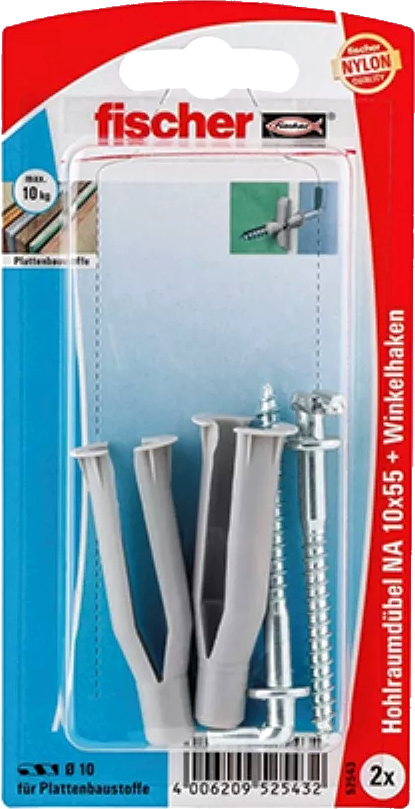 Hohlraumdübel 10X55 mit Haken