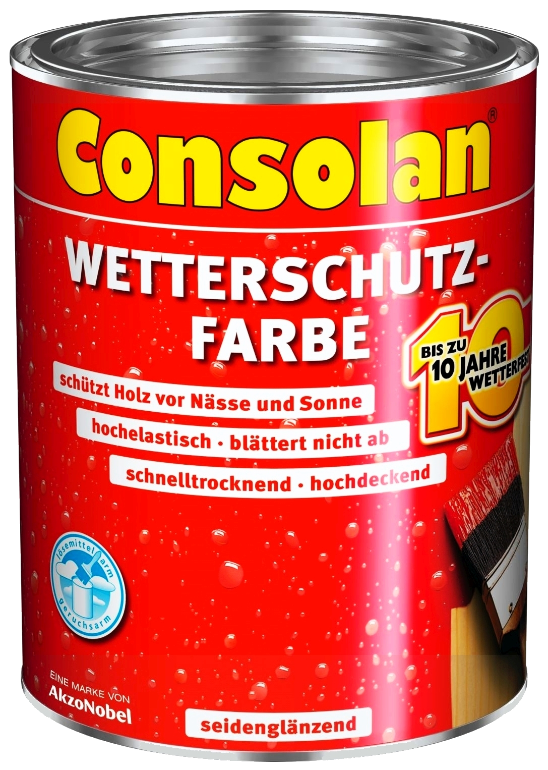 750ml Consolan Wetterschutzfarbe schwarz