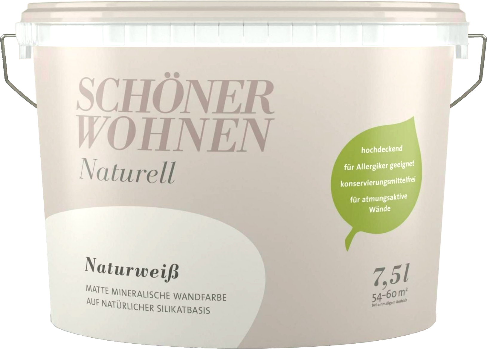 7,5L Schöner Wohnen Naturell Wandfarbe matt, Naturweiß