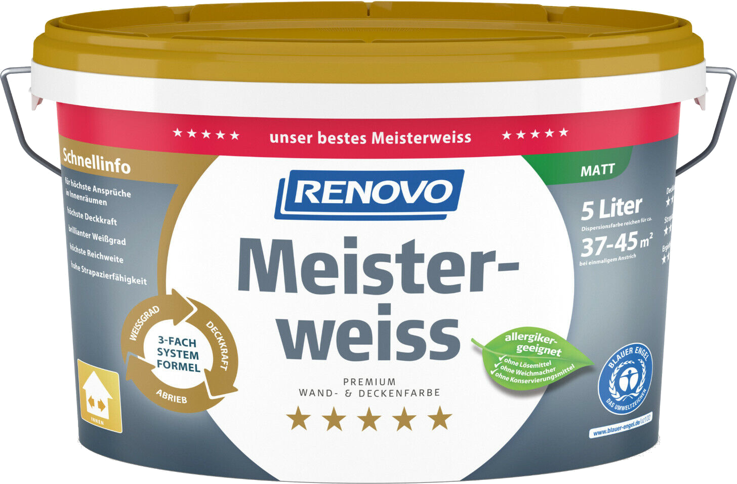 5 Liter Renovo Meisterweiss weiß