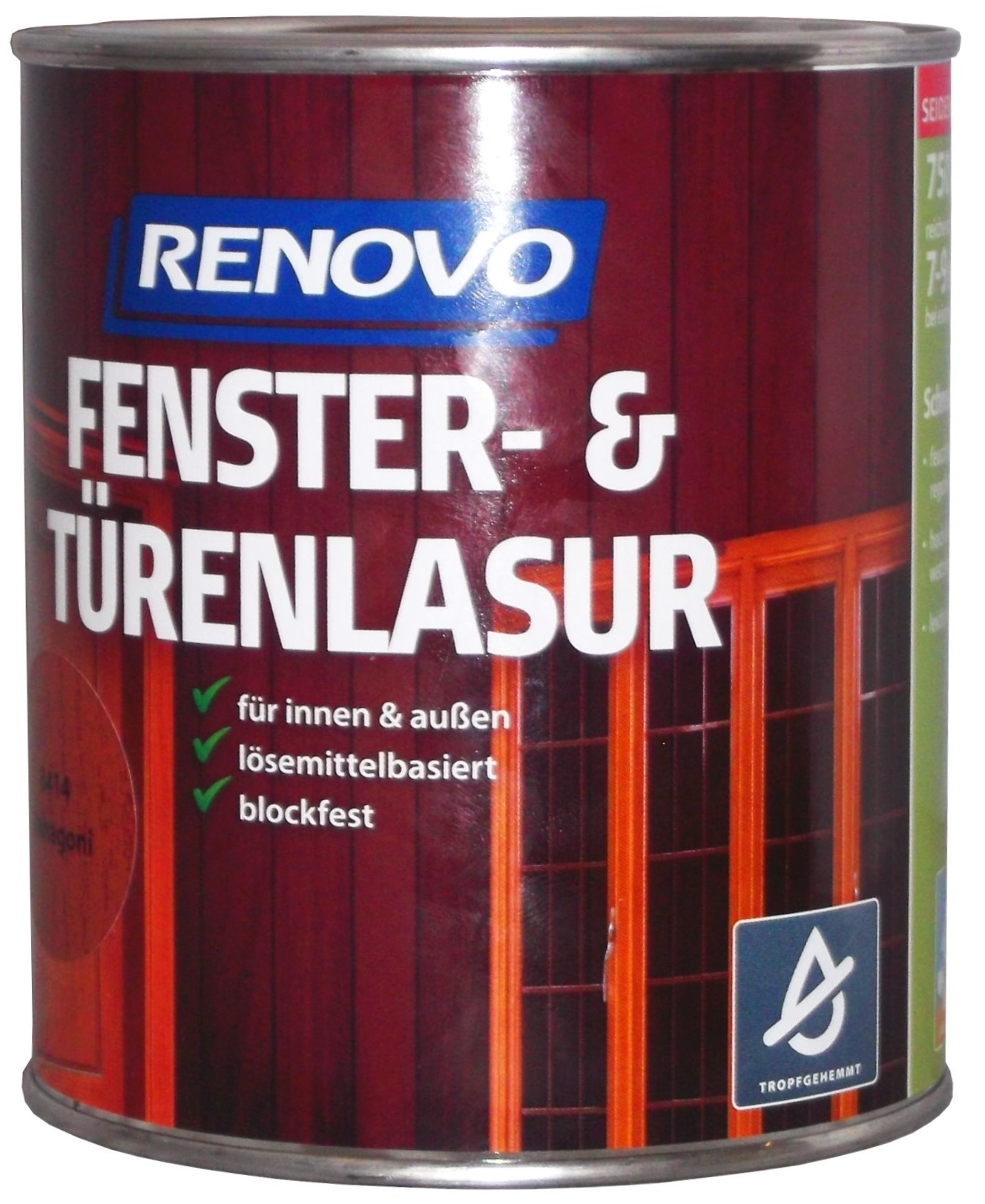 750ml Renovo Fenster&Türenlasur Nr.1417 kirsche