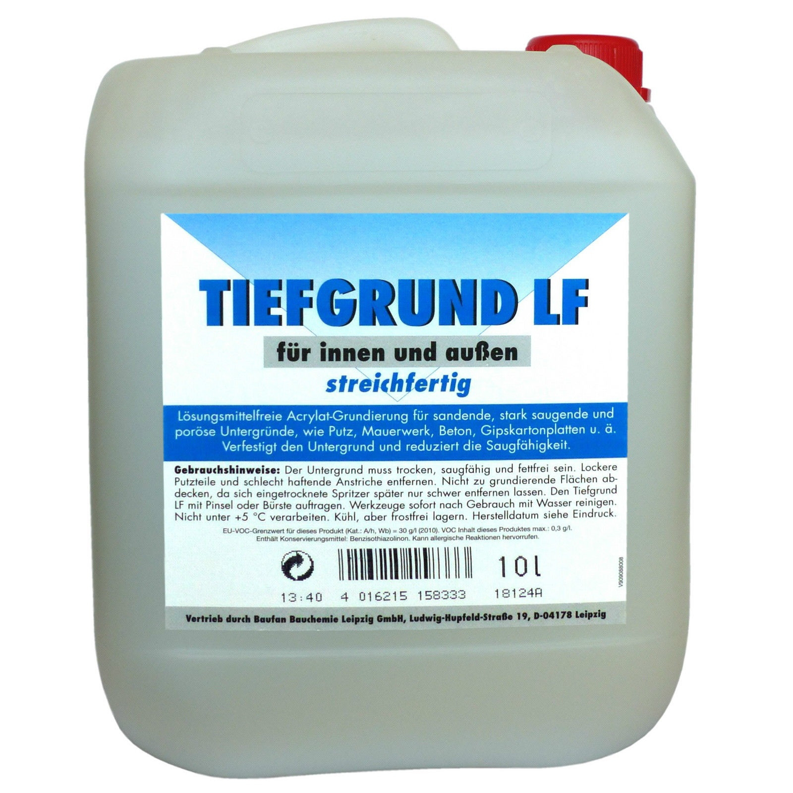 10L Decotric Tiefgrund LF40 Grundierung für Innen und Außen