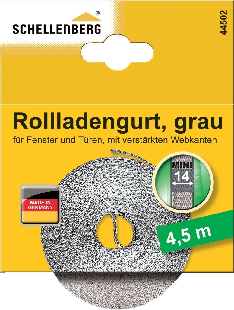 4,5m GURTBAND MINI 14 MM GRAU