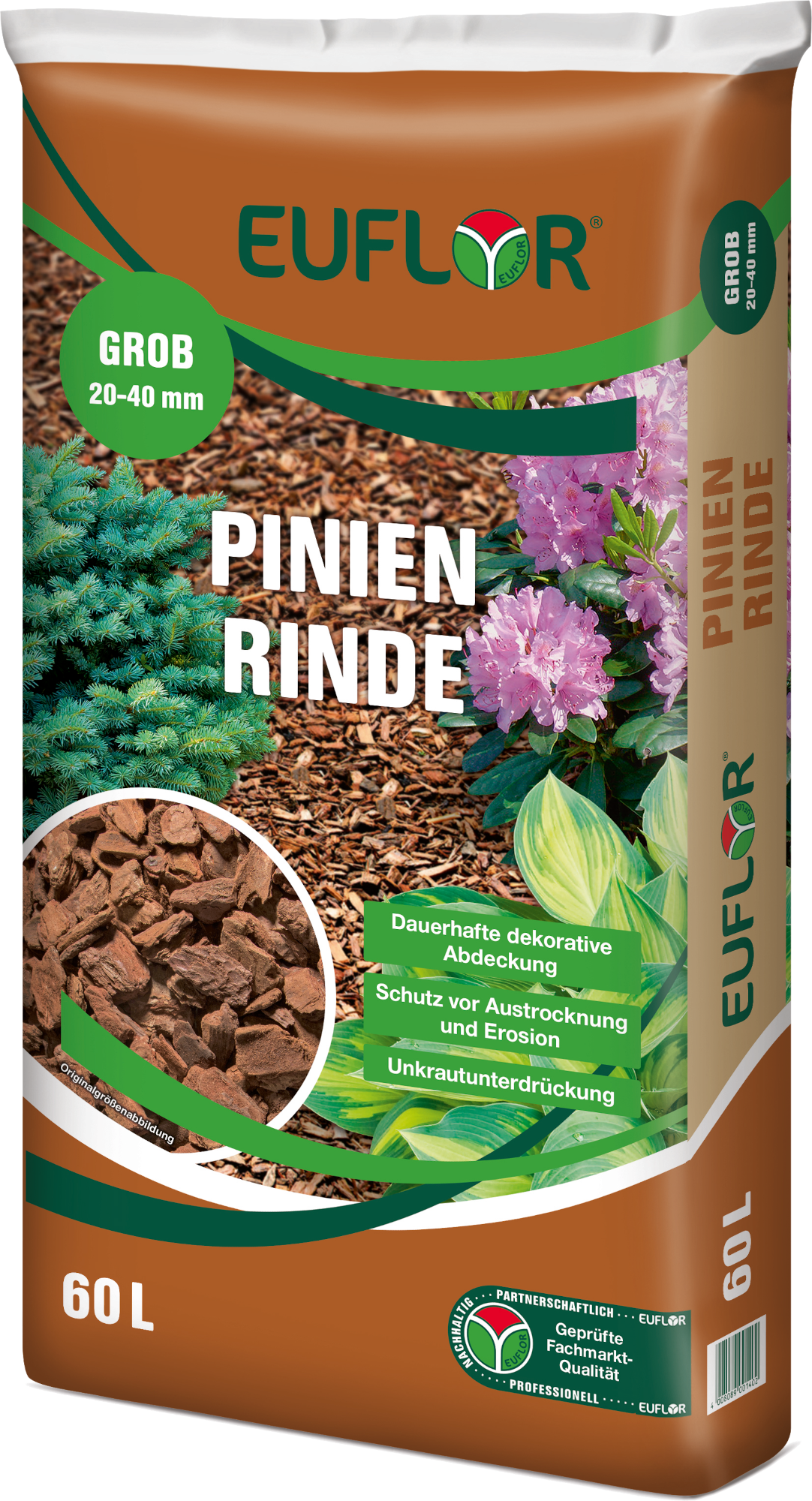 EUFLOR Pinienrinde 60 l Sack, 20-40 mm, grob