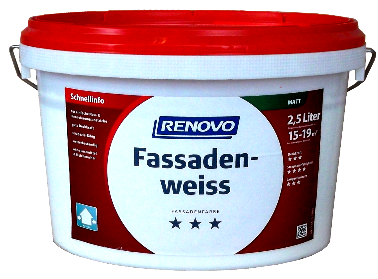2,5L Renovo Fassadenweiss wetterbeständig