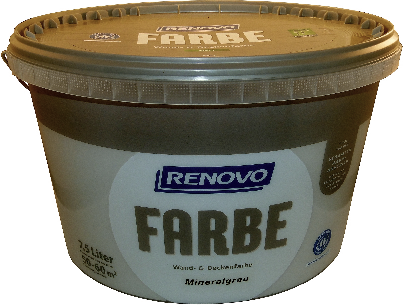 7,5L Renovo Farbe Wandfarbe Mineralgrau, Matt