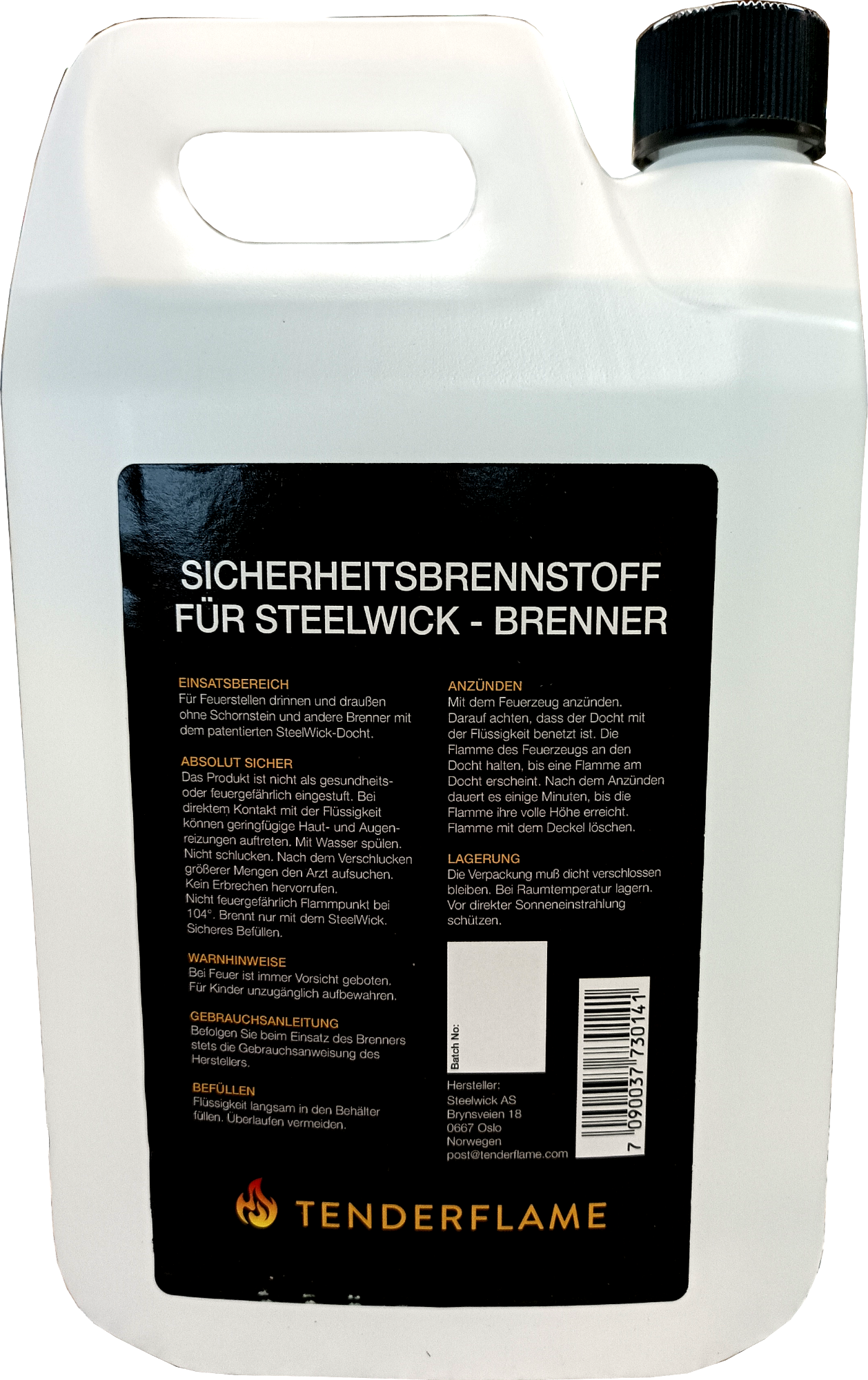 2,5L Sicherheitsbrennstoff Tenderfuel Kanister