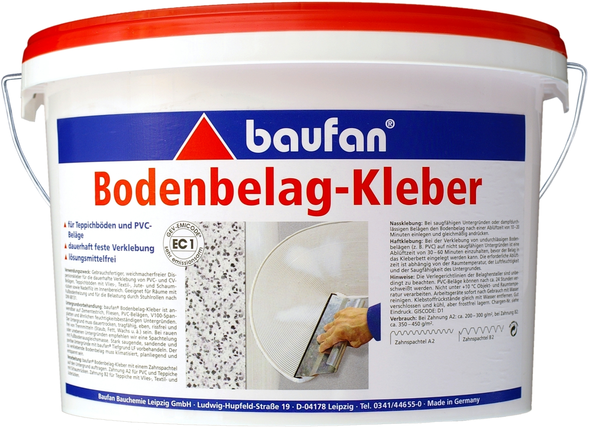 3kg BAUFAN Bodenbelags-Kleber PVC CV Teppich