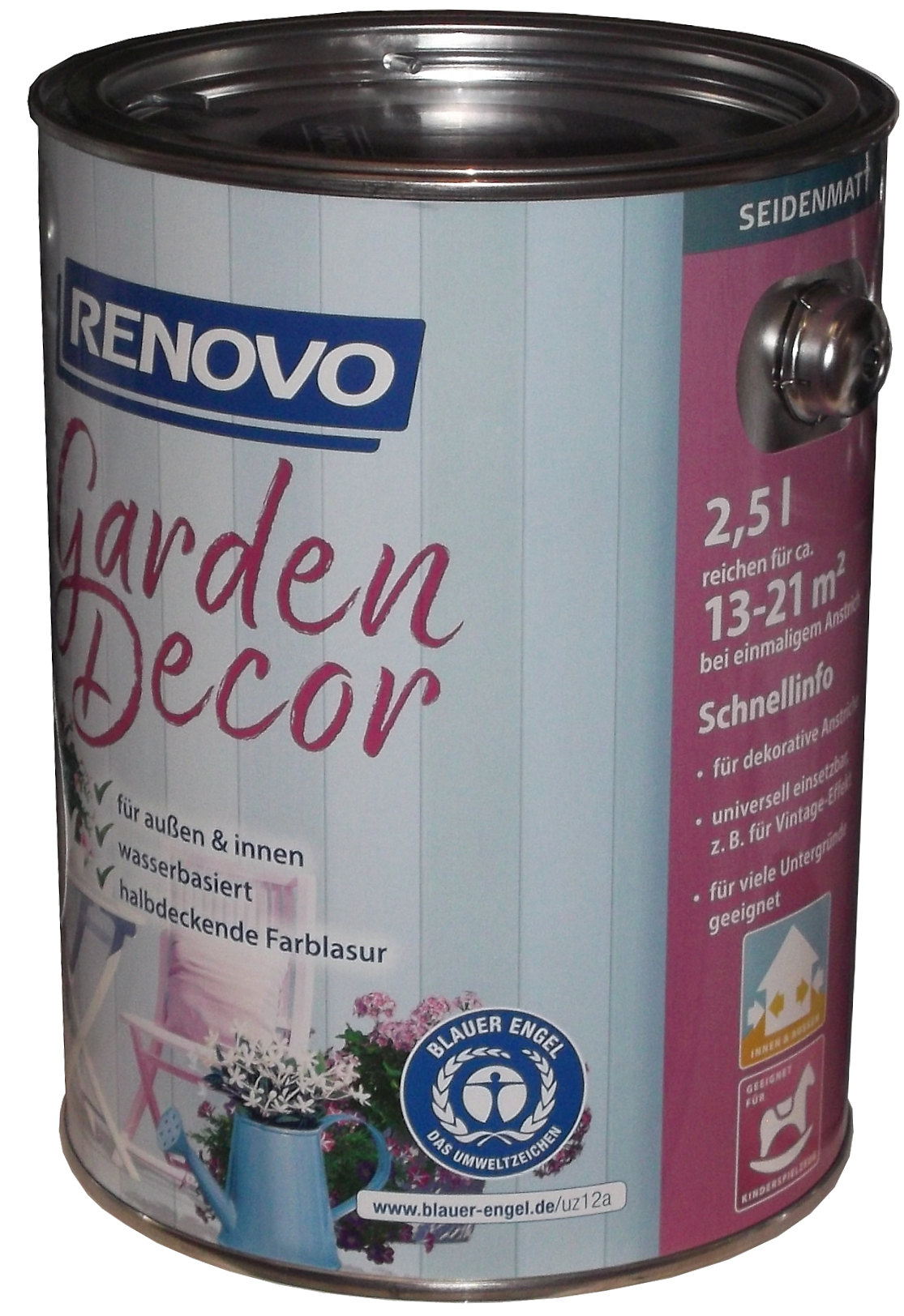 2,5L Renovo Garden Decor Farblasur Cloud White