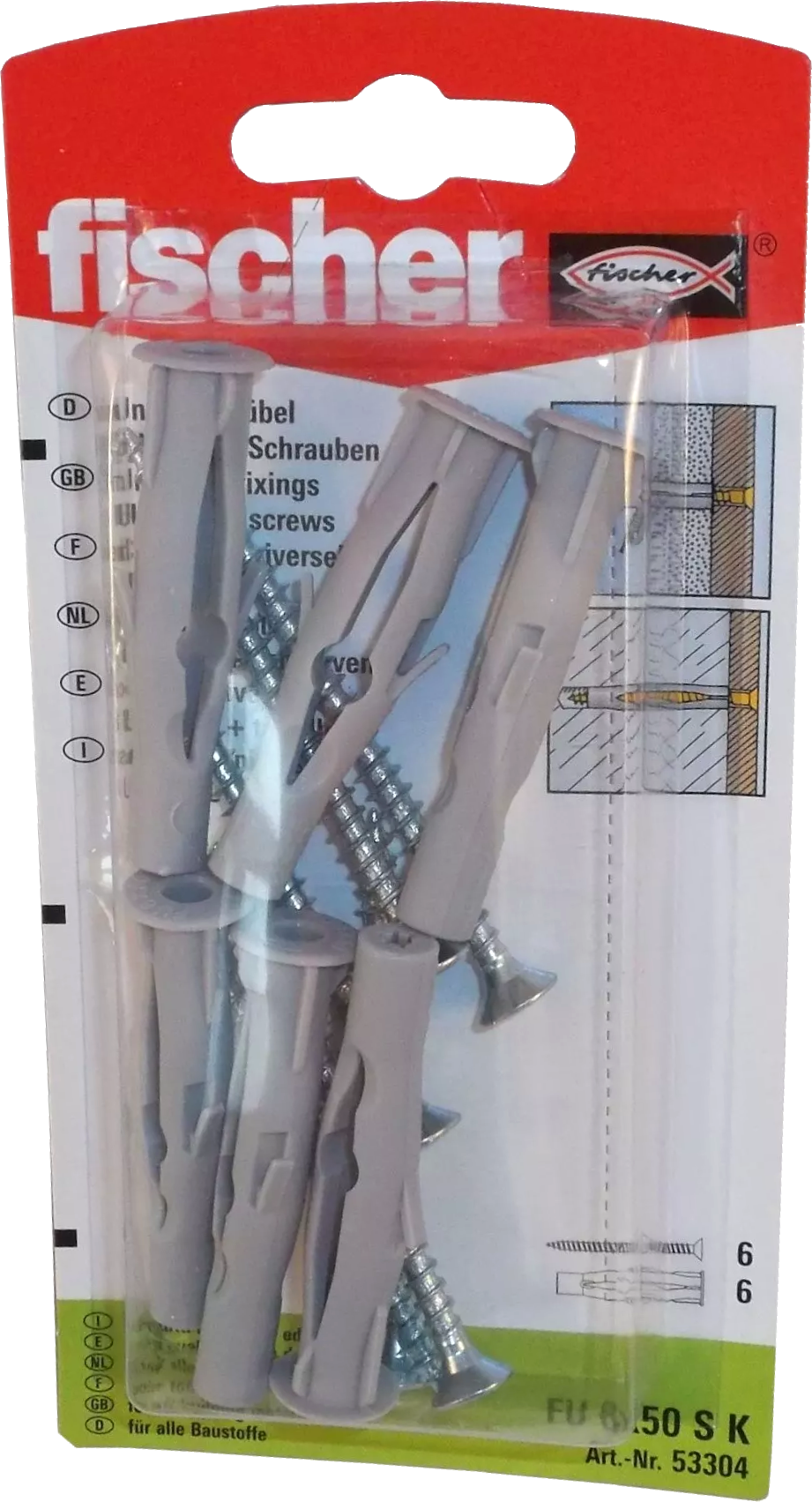 Fischer Universaldübel FU 8 x 50 SK SB-Karte