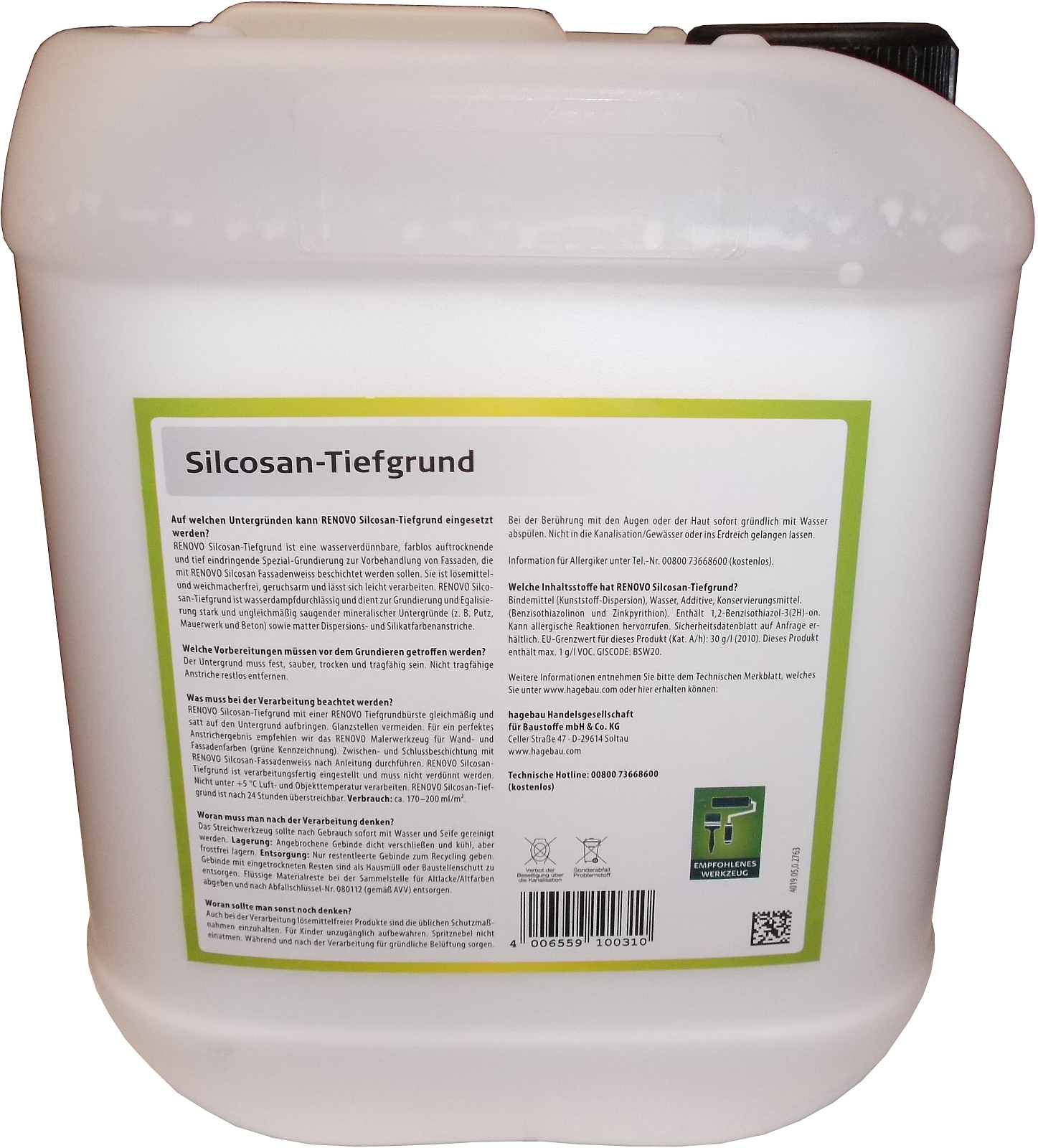 5L Renovo Silcosan Tiefgrund Farblos