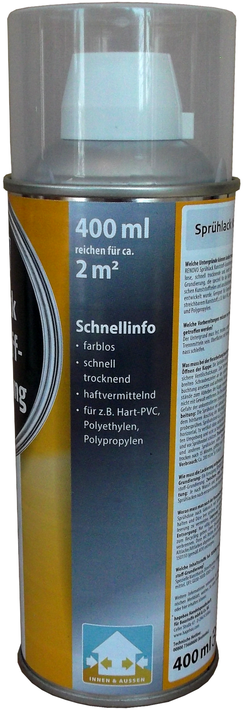 400ml Renovo Sprühlack Kunststoff-Grundierung