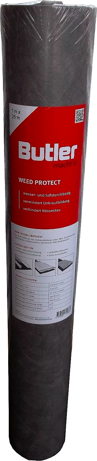 25m² Butler WEED PROTECT 110g/m2 grau, 1 x 25m Unkrautvlies