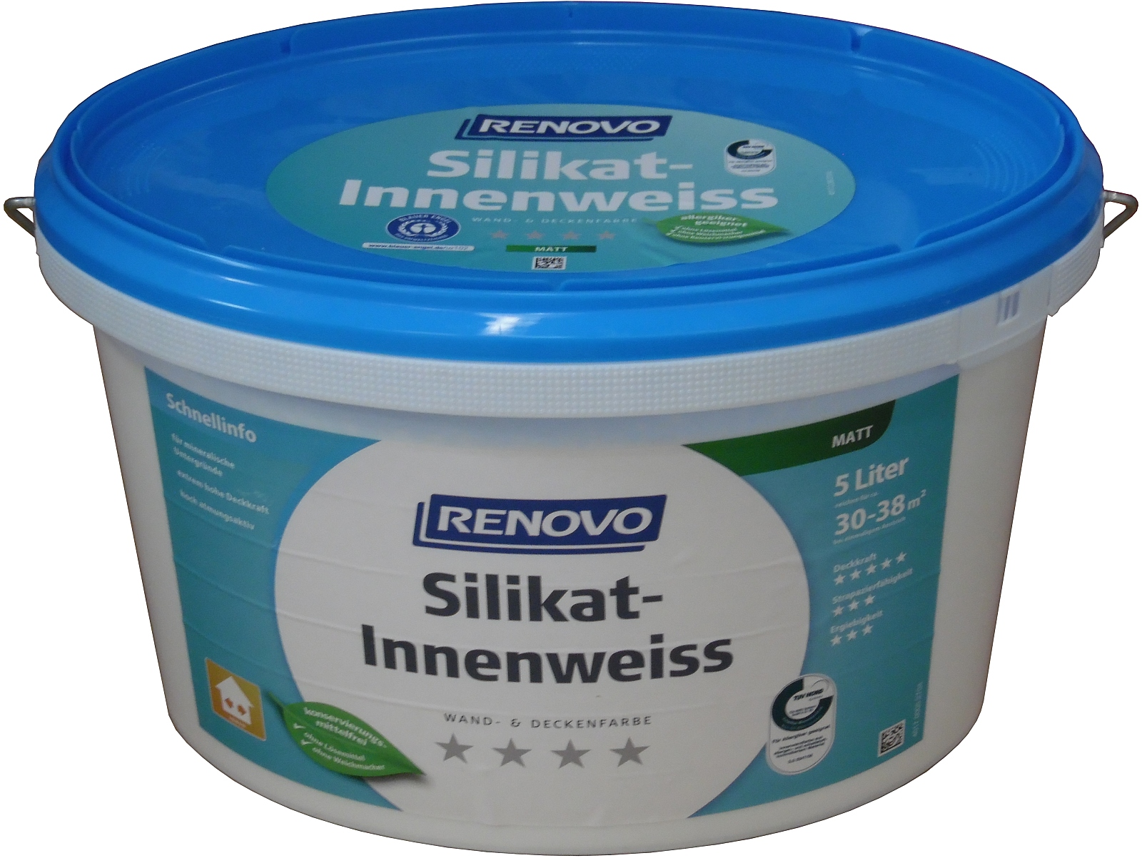 5L Renovo Silikat-Innenweiss Weiß Wandfarbe