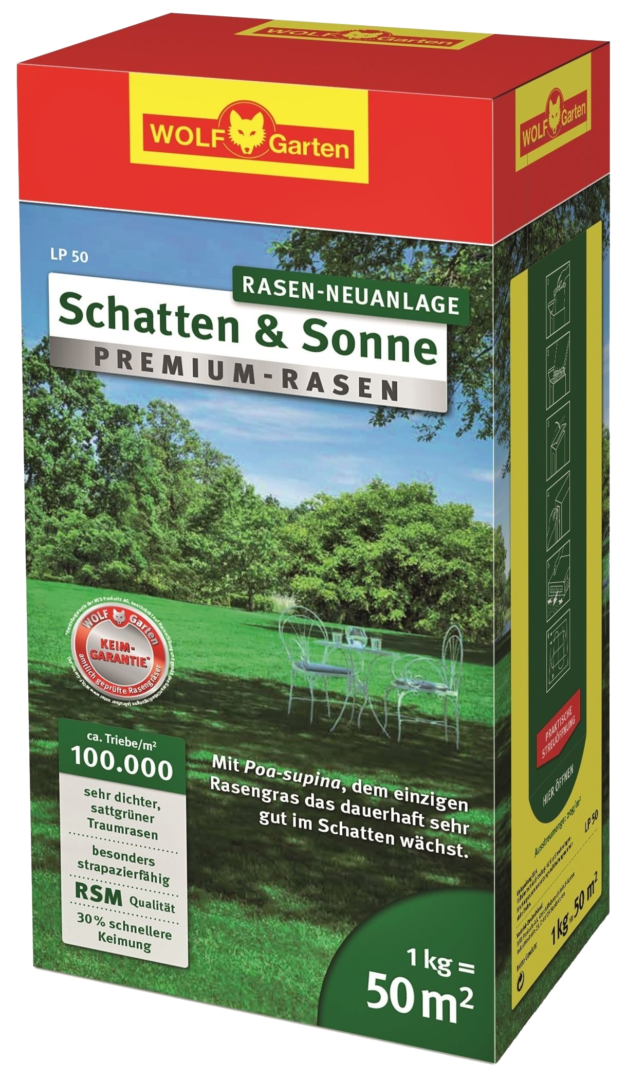 1kg LP 50 Premium-Rasen »Schatten & Sonne«
