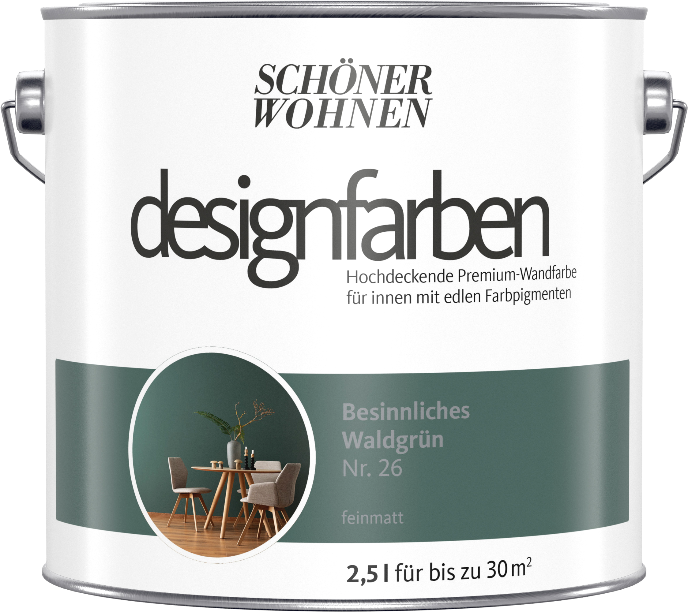 2,5L Schöner Wohnen Designfarbe Besinnliches Waldgrün 26