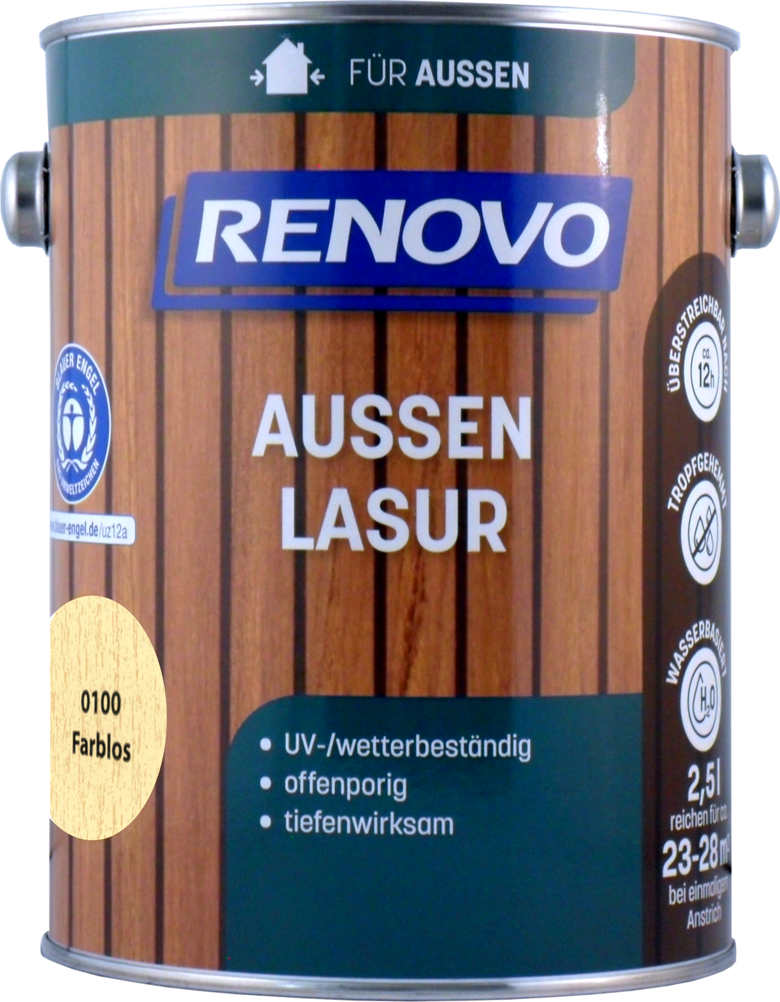 2,5L Renovo Wetterlasur wb. Nr.0100 farblos