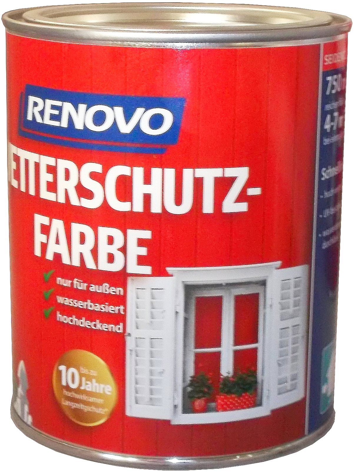 750ml Renovo Wetterschutzfarbe Nr.3001 signalrot