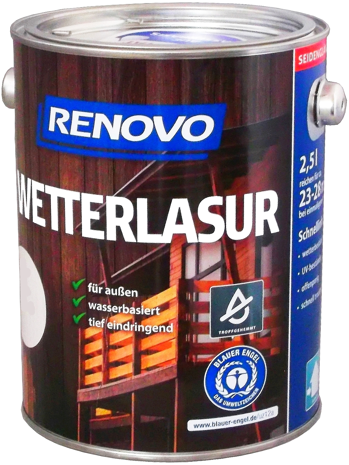 2,5L Renovo Wetterlasur/ Aussenlasur wb. Nr.0100 farblos