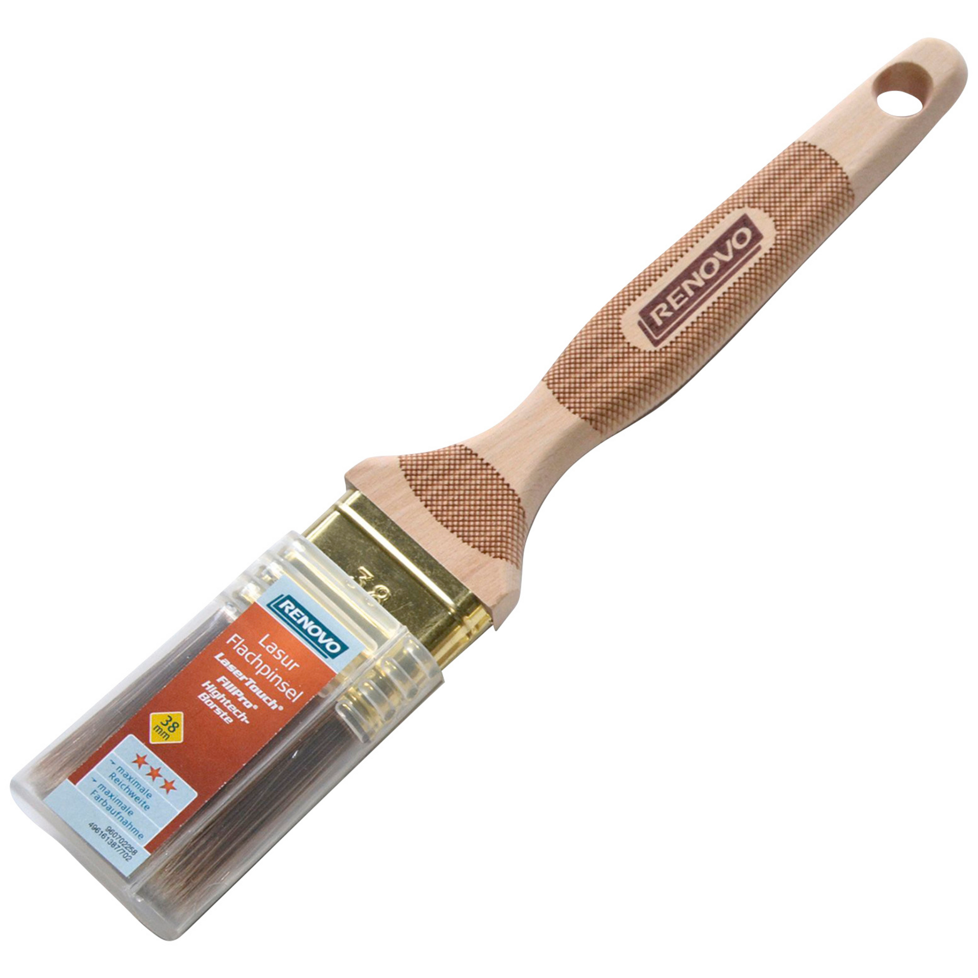 38mm Renovo Lasur-Flachpinsel Holzgriff, Fillpro
