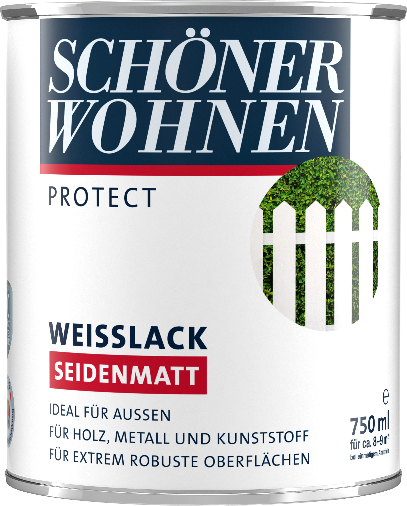 750ml Schöner Wohnen Protect Weisslack seidenmatt weiss