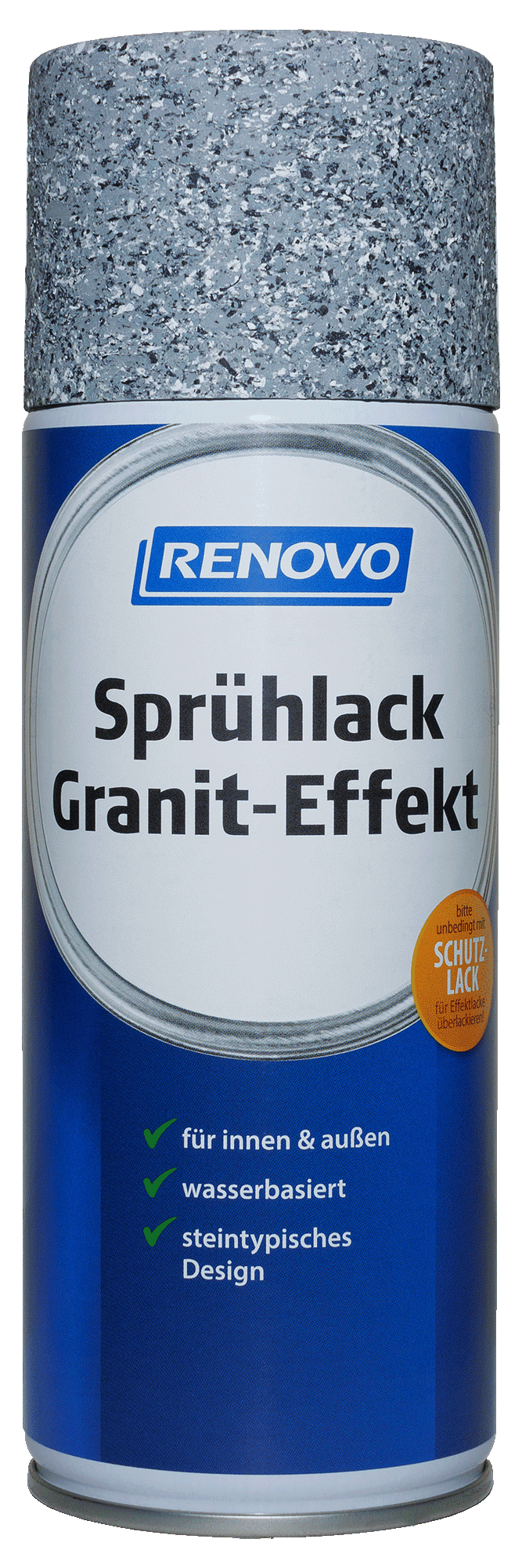 400ml Renovo Sprühlack Granit-Effekt 0040 Grau